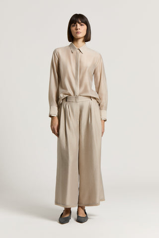 Semi-shiny organza shirt