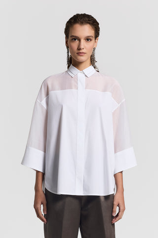 Silk and cotton organza shirt