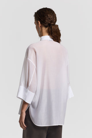 Silk and cotton organza shirt