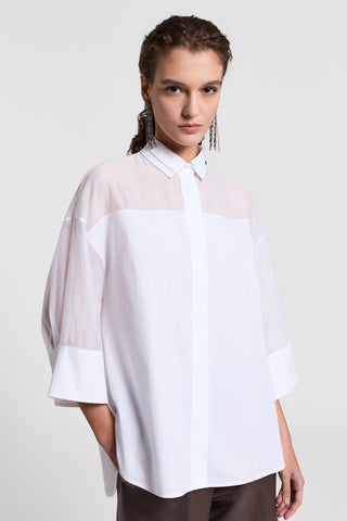 Silk and cotton organza shirt