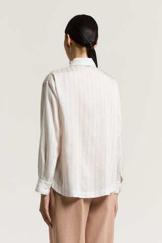 Lightweight silk-blend canvas shirt