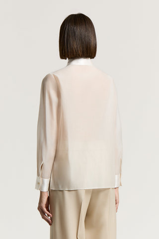 Cotton and silk organza shirt