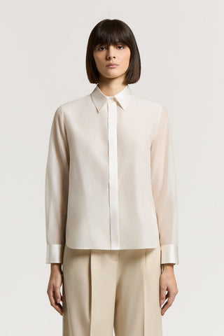 Cotton and silk organza shirt