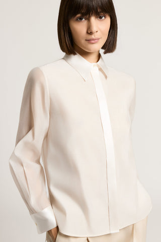 Cotton and silk organza shirt