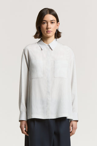 Peach-hand viscose shirt