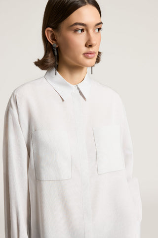 Peach-hand viscose shirt