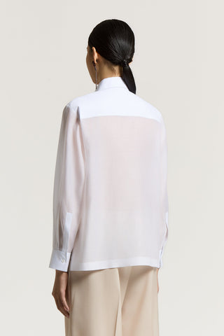 Cotton and organza shirt