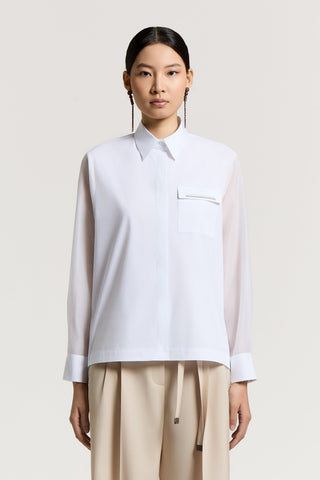 Cotton and organza shirt