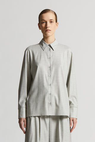 Stretch viscose wool shirt