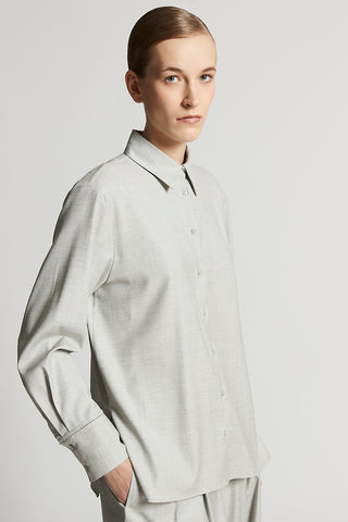 Stretch viscose wool shirt
