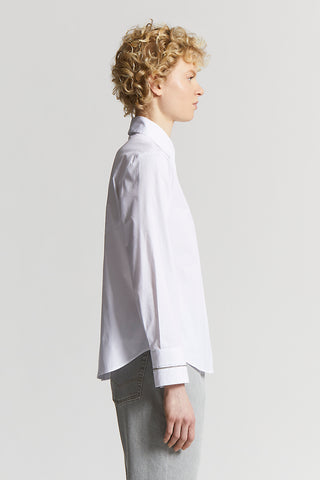 Stretch cotton poplin shirt