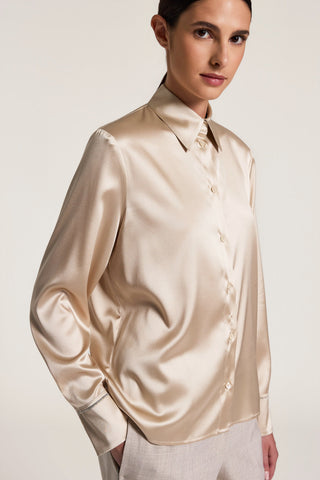 Silk satin shirt