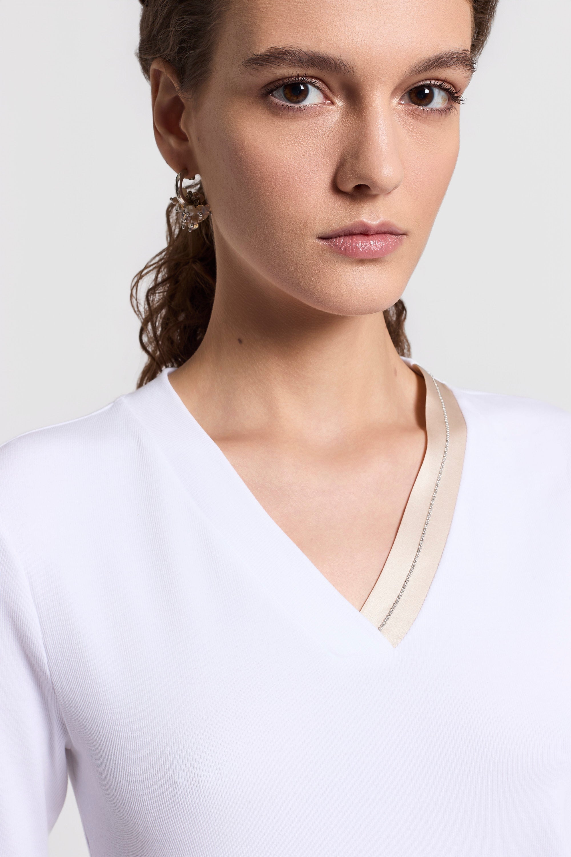 Micro-rib cotton T-shirt | Peserico US