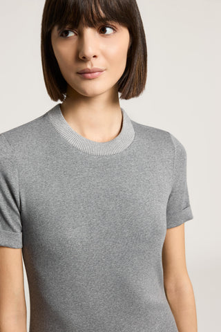 Micro-rib stretch jersey T-shirt