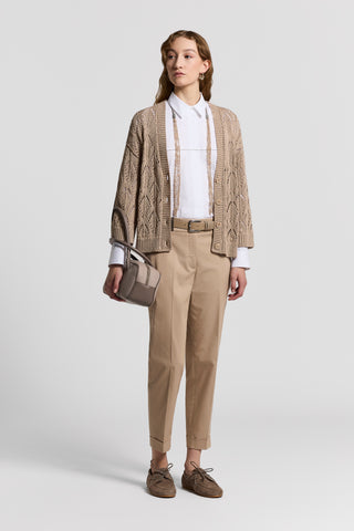 Stretch cotton poplin shirt