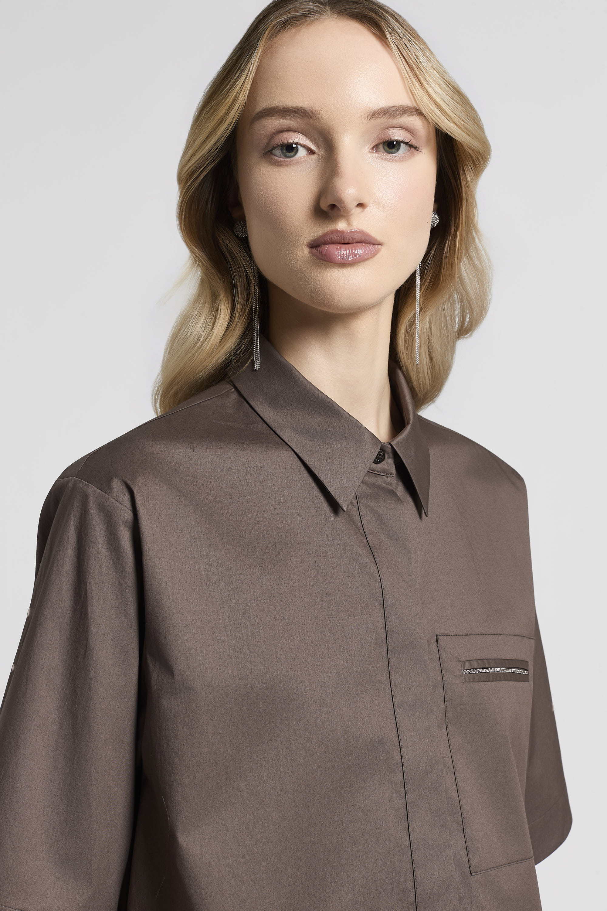 ペセリコ PESERICO シャツ Stretch cotton sateen shirt | Peserico US