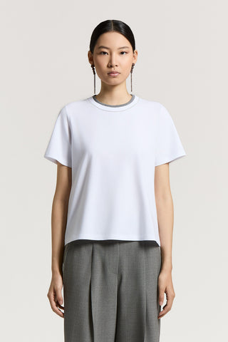 Stretch cotton jersey T-shirt