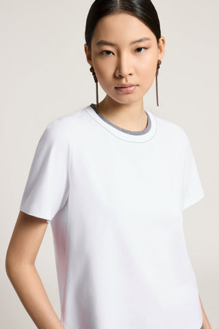 Stretch cotton jersey T-shirt