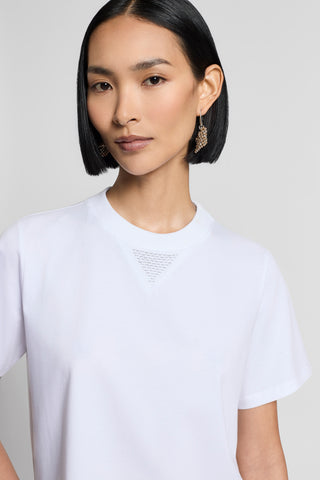 Stretch cotton jersey T-shirt