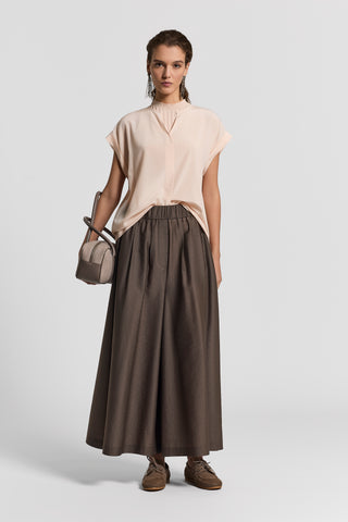 Silk crepe de chine T-shirt