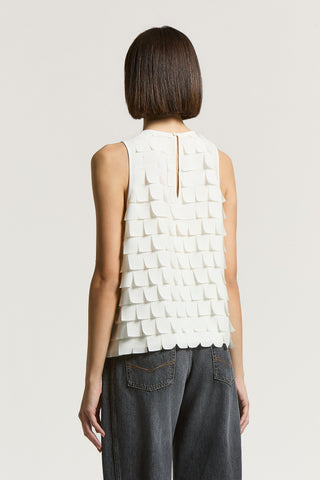 Fringed chiffon top