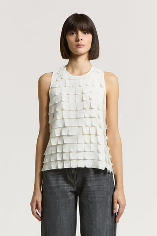 Fringed chiffon top