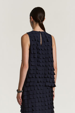 Fringed chiffon top