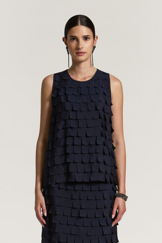 Fringed chiffon top