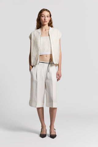 Tulle top with embroidery