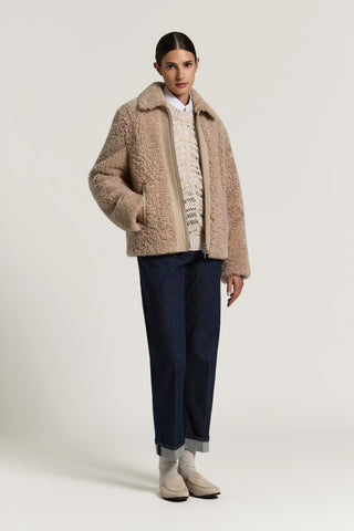 Alpaca sweater with micro sequins