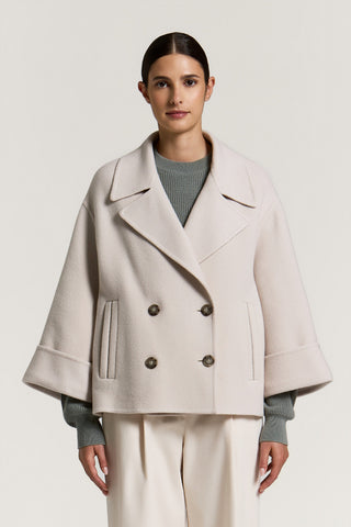 Cashmere-blend wool cape