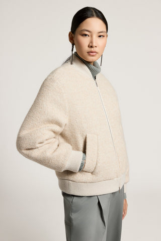 Wool and baby alpaca jacket with sequins