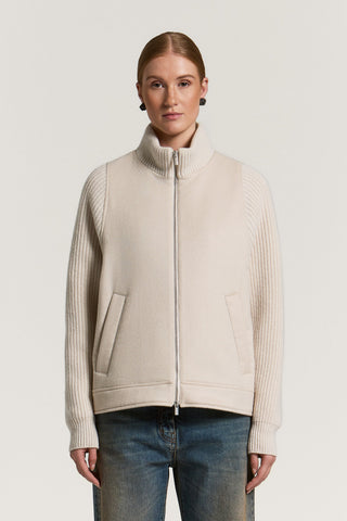Wool-blend cloth jacket