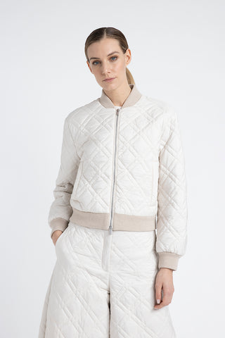 Quilted drip-proof bomber jacket