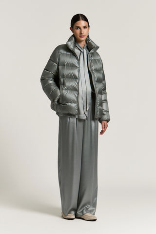 Mock neck down jacket