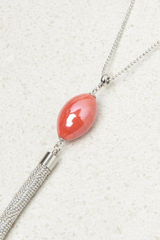 Long necklace with Murano glass pendant