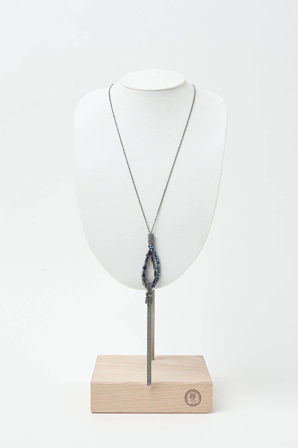 Demi-fine crystal tie necklace | Peserico US