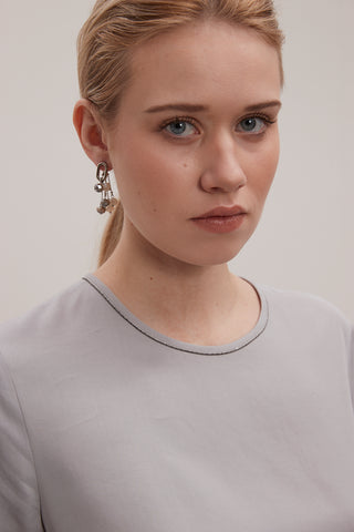 Glass crystal earrings