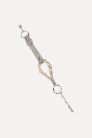 Dual-material bracelet with Punto Luce