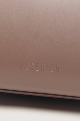Genuine leather bowler bag