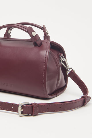 Genuine leather bowler bag