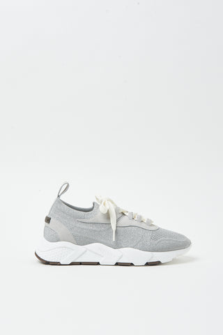 Knit sneakers with lurex