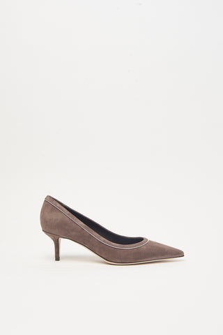 Genuine suede leather pumps