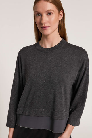 Wool-blend knitted sweater