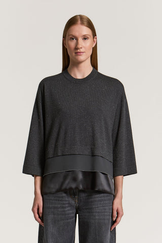 Wool-blend knitted sweater