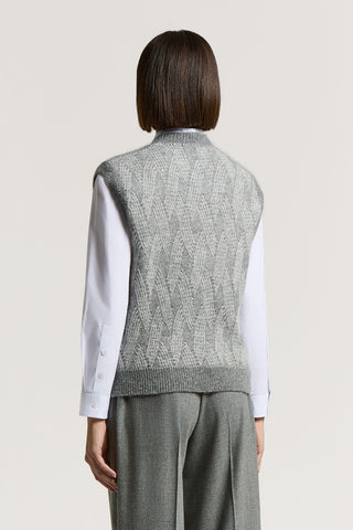 Wool, alpaca and mohair vest