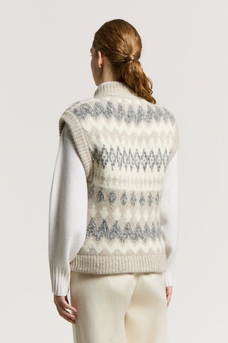 Wool, cashmere and mohair vest