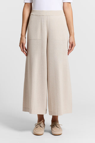 Lurex and pure cotton vanisé trousers