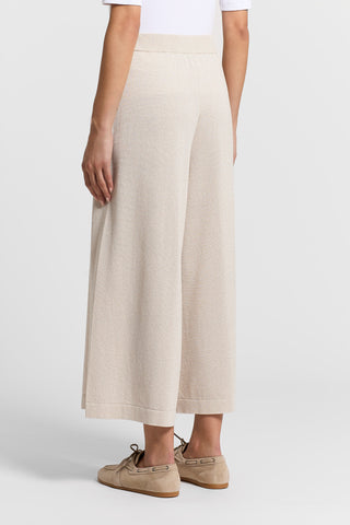 Lurex and pure cotton vanisé trousers
