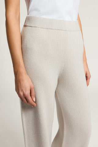 Wool, cashmere and lamé trousers